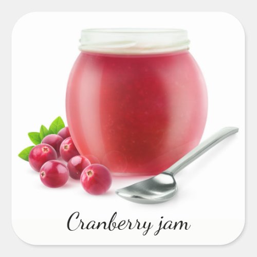 Cranberry jelly square sticker