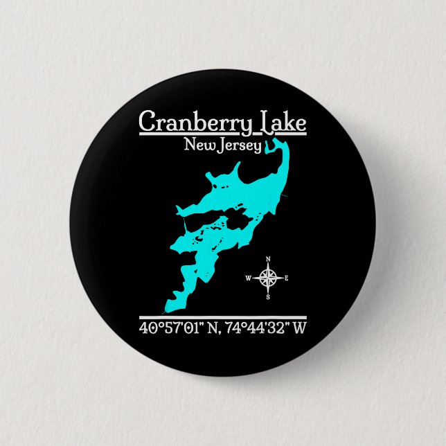 Cranberry Lake, New Jersey  Button (Front)