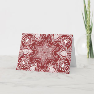 Cranberry Mandala Holiday Card
