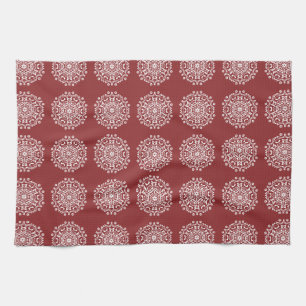 Cranberry Mandala Kitchen Towel