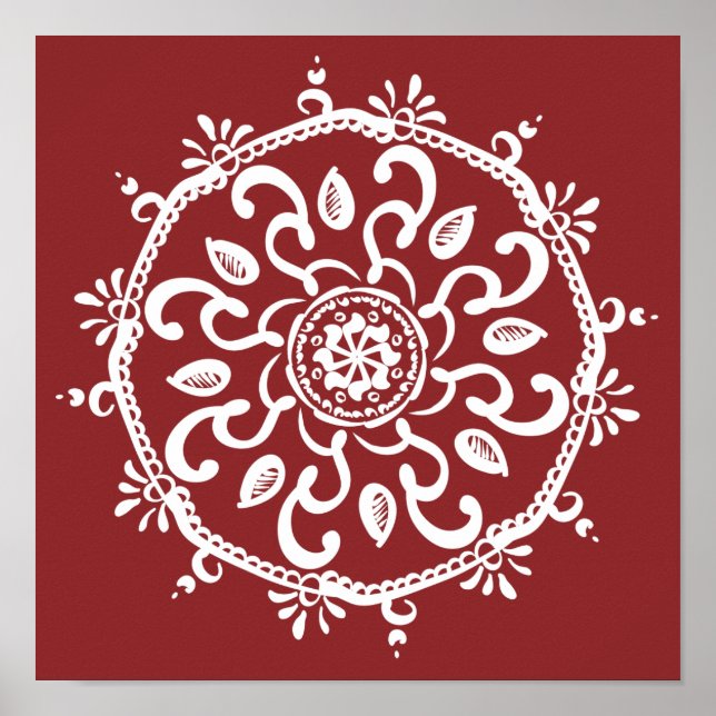 Cranberry Mandala Poster (Front)