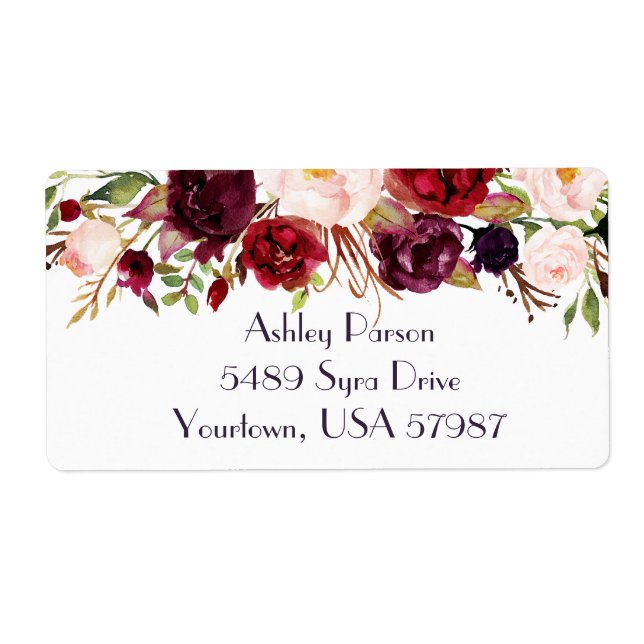 Cranberry Marsala   return address label (Front)