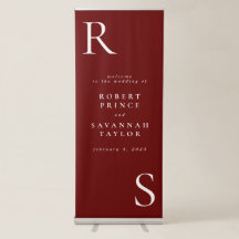 Cranberry Minimalist Wedding Welcome