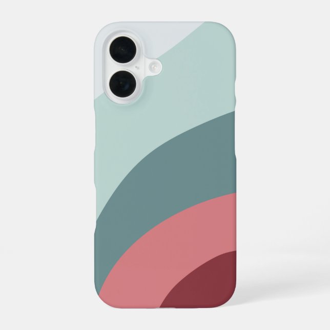 Cranberry & Mint Boho Color Flow Iphone Case (Back)