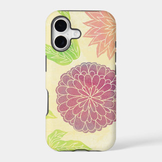 Cranberry & Orange Floral Print iPhone 17 Case