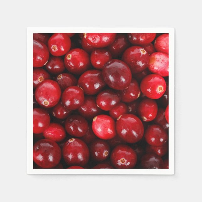 Cranberry pattern paper napkins (Front)