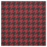 Cranberry Red Black Houndstooth Pattern #2M Fabric
