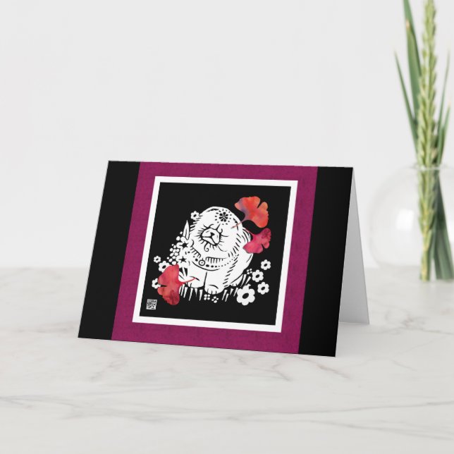 CRANBERRY RELISH Chow papercut Card (Front)