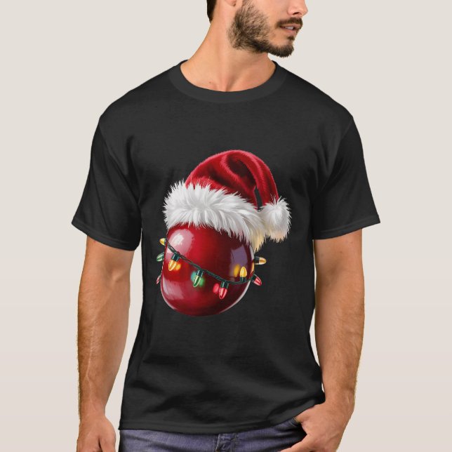 Cranberry Santa Hat Christmas Lights Fruit For Wom T-Shirt (Front)