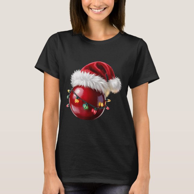 Cranberry Santa Hat Christmas Lights Fruit For Wom T-Shirt (Front)