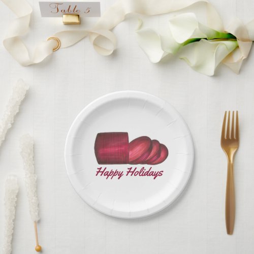 Cranberry Sauce Christmas Thanksgiving Dinner Food Paper Plates