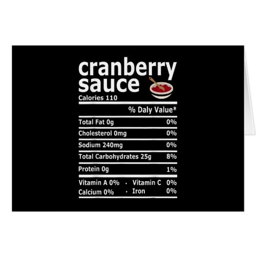 Cranberry Sauce Nutrition Facts Funny Thanksgiving