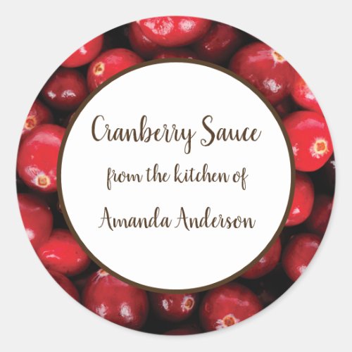 Cranberry Sauce Round Product Label