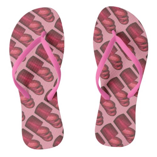 Cranberry Sauce Thanksgiving Christmas Flip Flops