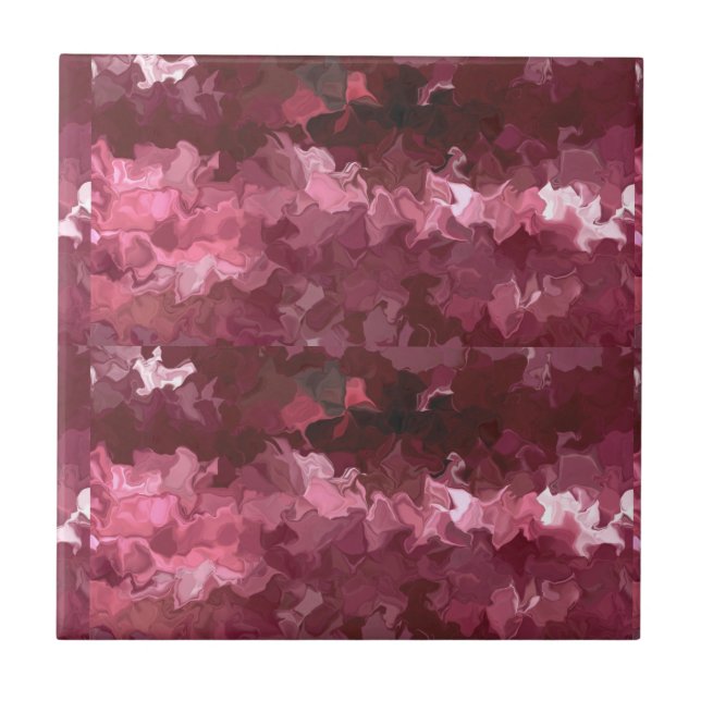 Cranberry Silk Ceramic Tile (Front)