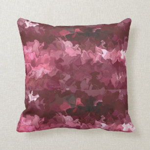 Cranberry Silk Throw Pillow