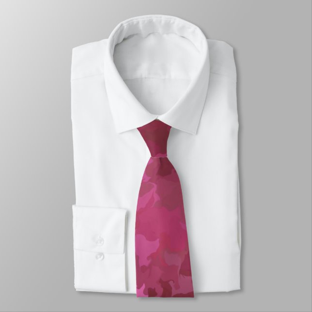 Cranberry Splash Neck Tie (Tied)