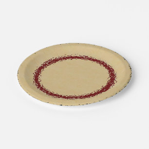 Cranberry Stained Glass Look Paper Plates