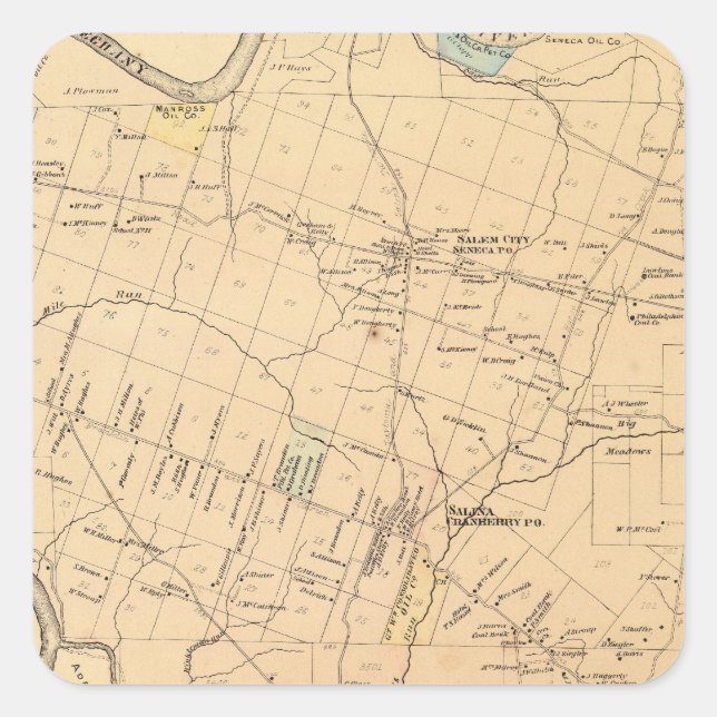 Cranberry Township Square Sticker (Front)