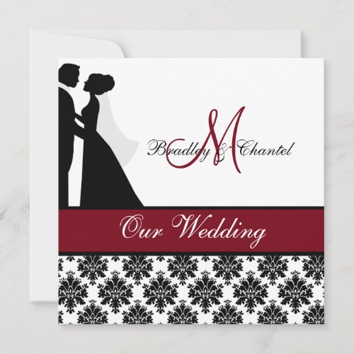 Cranberry Wedding Couple Wedding Invitation