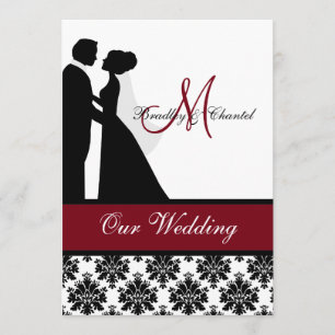 Cranberry Wedding Couple Wedding Invitation