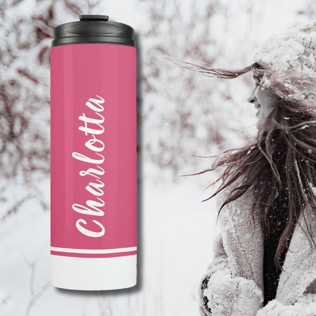 Cranberry White | Elegant | Minimal | Customized Thermal Tumbler (Creator Uploaded)