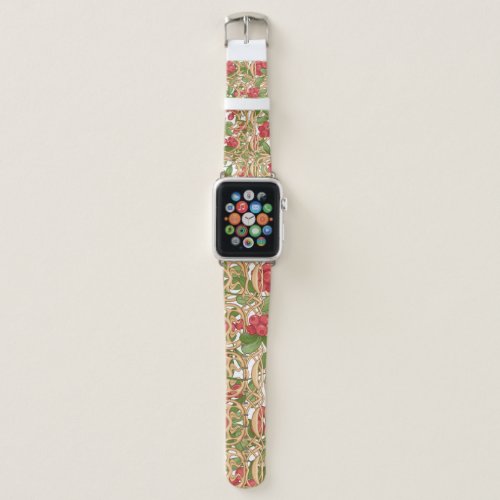 Cranberry Wicker Basket Graphic Drawing Apple Watch Band