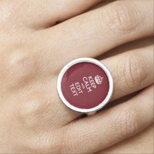 Cranberry Wine Burgundy Keep Calm Have Your Text Ring