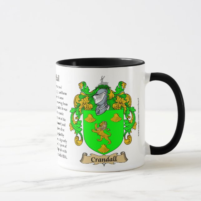 Crandall Family Coat of Arms Mug (Right)