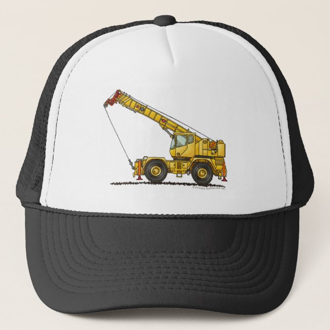 Crane All Terrain Hydraulic Construction Hats (Front)