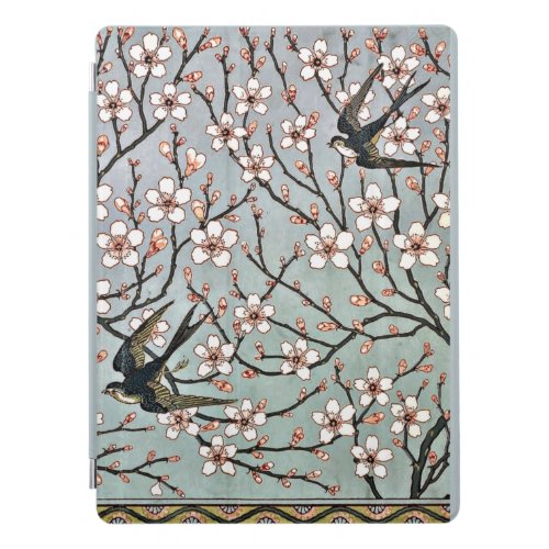 Crane _ Almond Blossoms and Swallows fine art iPad Pro Cover