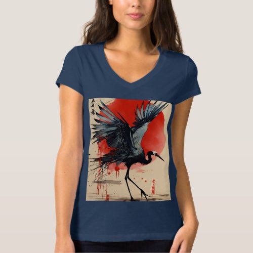Crane bird  T_Shirt