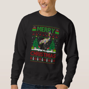 Crane Bird  Xmas Tree Ugly Santa Crane Christmas Sweatshirt