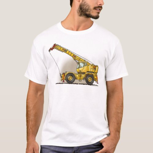 Crane Construction Equipment Mens T_Shirt