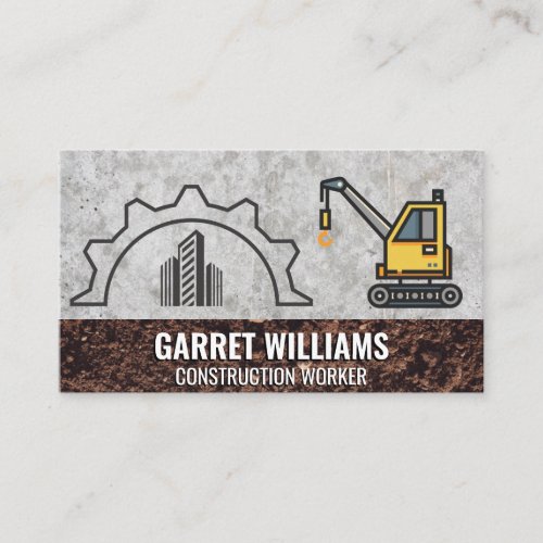 Crane  Construction Gear Logo Business Card