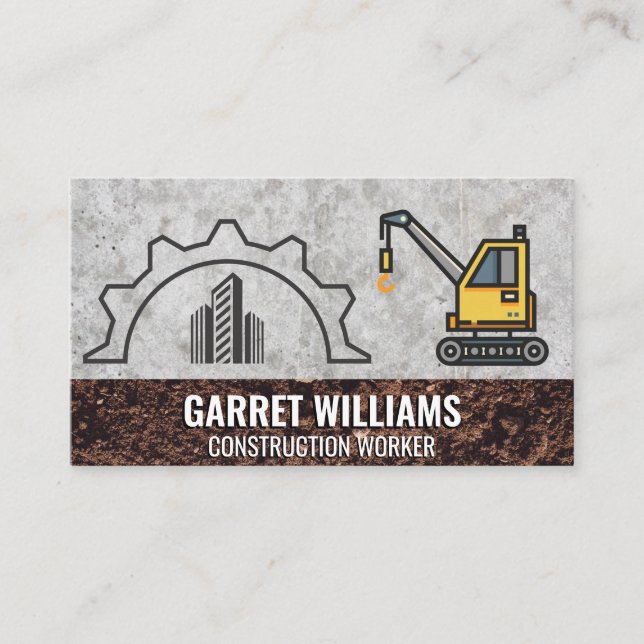 Crane | Construction Gear Logo Business Card (Front)