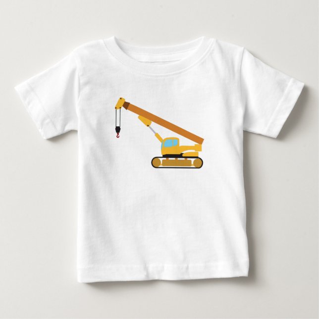 Crane Construction Truck Baby T-Shirt (Front)