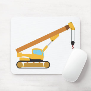 Crane Construction Truck Mouse Pad