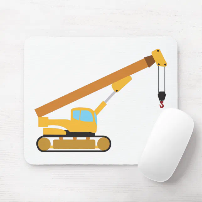 Crane Construction Truck Mouse Pad | Zazzle