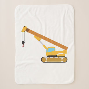 Crane Construction Truck Sherpa Blanket