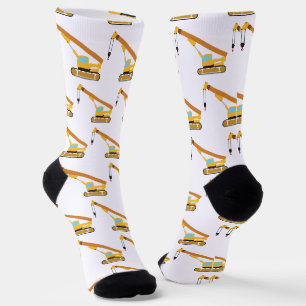 Crane Construction Truck Socks