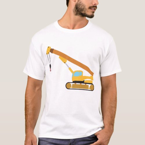 Crane Construction Truck T_Shirt