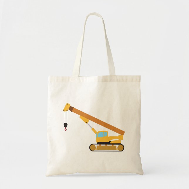 Crane Construction Truck Tote Bag (Front)