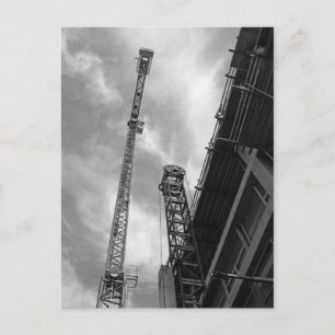 Crane & Counterweight Construction Equipment Photo Postcard