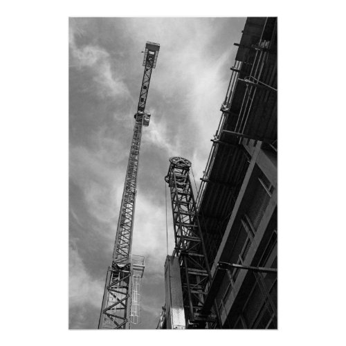 Crane  Counterweight Construction Equipment Photo Poster