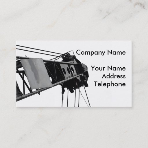 Customizable Crane Detail Business Card Template