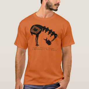 Crane Eating Fish - Mimbres Pottery Design T-Shirt