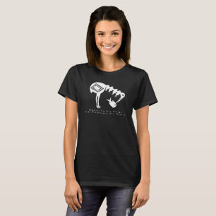 Crane Eating Fish - Mimbres Pottery Design T-Shirt
