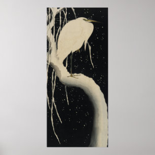 crane in the snow poster