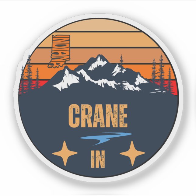 Crane, Indiana Sticker (Front)